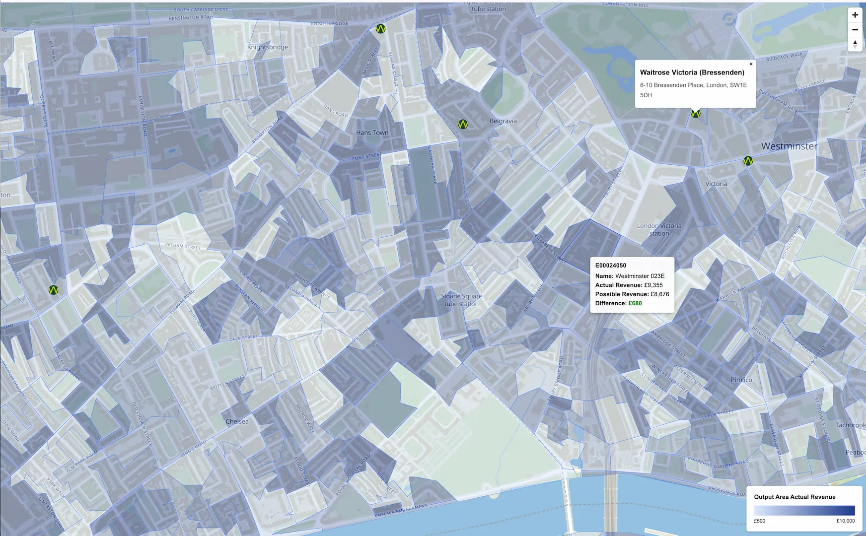 Example waitrose map